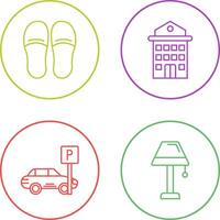 Slippers and Hotel Icon vector