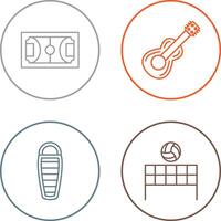 Football and Guitar Icon vector