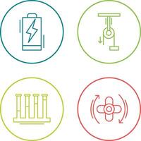 Battery and Pully Icon vector