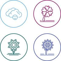 Cloudy and Clover Icon vector