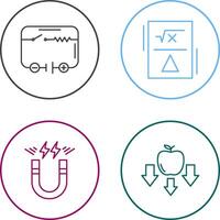 Electrical Circuit and Formula Icon vector