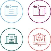 Folder and Compressed Icon vector