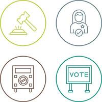 Gavel and Candidate Icon vector