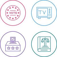 votar y televisión icono vector