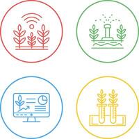 Wheat and Sprinkler Icon vector