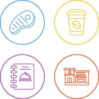 Meat and Coffee Icon vector