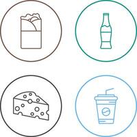 Kebab and Soda Icon vector