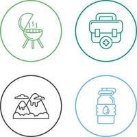 Bbq and First Aid Icon vector