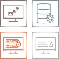 digital marketing and database management Icon vector