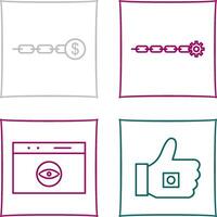 link sales and link optimization Icon vector