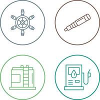 Ship Wheel and Binocular Icon vector