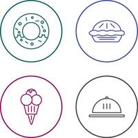 Donut and Pie Icon vector