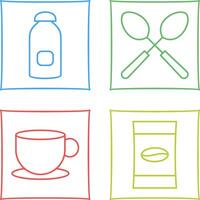 syrup and spoon Icon vector