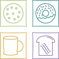 cookie and doughnut Icon vector