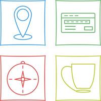 location and credit card Icon vector