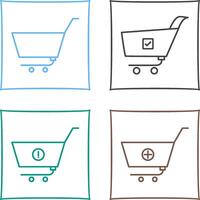 empty cart and confirm order Icon vector