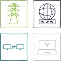 tower and world wide web Icon vector