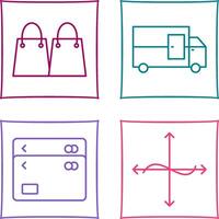 shipment and shopping bag Icon vector