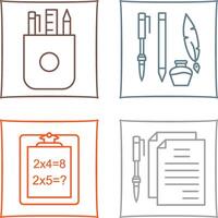 Stationery and Writing Equipment Icon vector