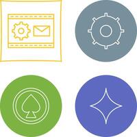 Blogging Service and Setting Icon vector