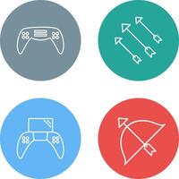 Gaming Console and Arrows Icon vector