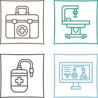 First Aid Kit and operating Room Icon vector