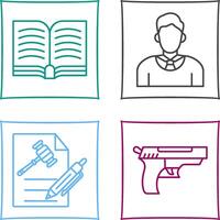 Book and Judge Icon vector