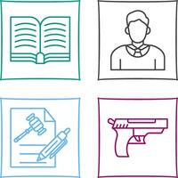 Book and Judge Icon vector