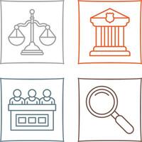 Balance and Courthouse Icon vector