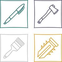 Marker and Axe Icon vector