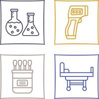 Flask and indicator Icon vector