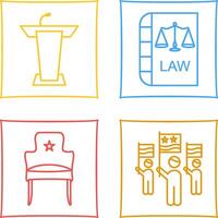 Podium and Law Icon vector