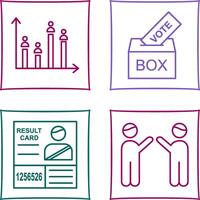 Giing Vote and Candidate and Graph Icon vector