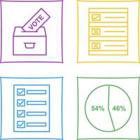 Casting Vote and Ballot Paper Icon vector