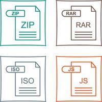 ZIP and RAR Icon vector