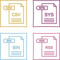 CSV and SYS Icon vector