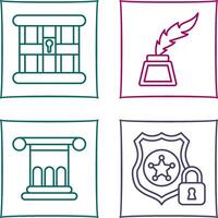 Jail and Inkwell Icon vector