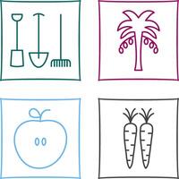 Gardening Tools and Palm tree Icon vector