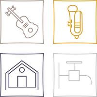 Violin and Tuba Icon vector