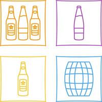 cerveza botellas y alcohol icono vector