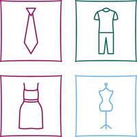 Tie and Pyjamas Icon vector