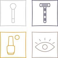 Brush and Razor Icon vector