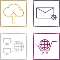 Upload to Cloud and Message Settings Icon vector