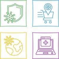 Virus Protection and Online Health Icon vector