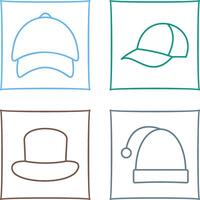 gorra y sombrero icono vector