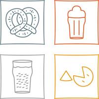 Pretzel and Pint of Beer Icon vector