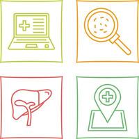 Laptop and Analytics Icon vector