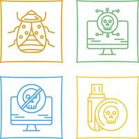 Bug and Virus Icon vector