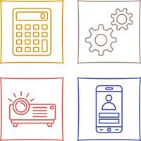 Calculator and Setting Icon vector