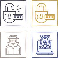 Unlock and Protect Icon vector